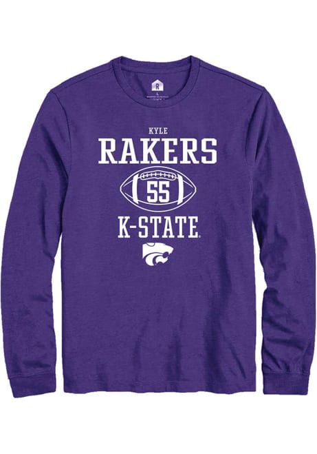 Kyle Rakers Rally Mens Purple K-State Wildcats NIL Sport Icon Tee