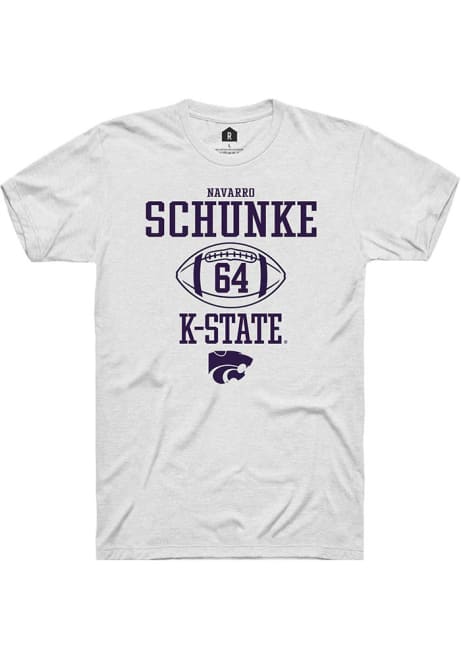 Navarro Schunke White K-State Wildcats NIL Sport Icon Short Sleeve T Shirt