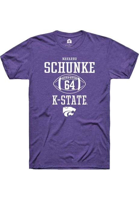 Navarro Schunke Purple K-State Wildcats NIL Sport Icon Short Sleeve T Shirt