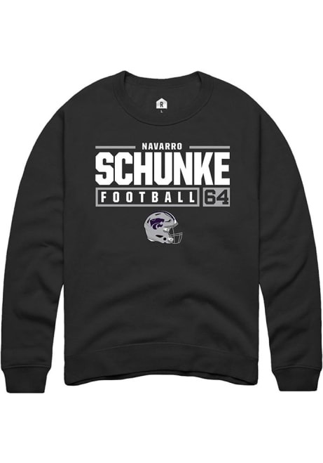 Navarro Schunke Rally Mens  K-State Wildcats NIL Stacked Box Crew Sweatshirt