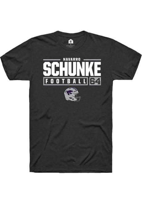 Navarro Schunke  K-State Wildcats NIL Stacked Box Short Sleeve T Shirt