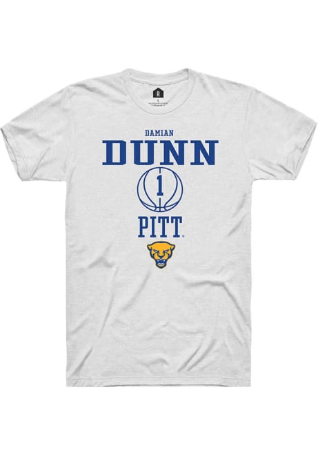 Damian Dunn White Pitt Panthers NIL Sport Icon Short Sleeve T Shirt