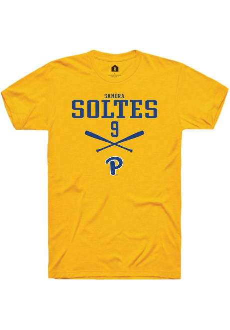 Sandra Soltes Gold Pitt Panthers NIL Sport Icon Short Sleeve T Shirt