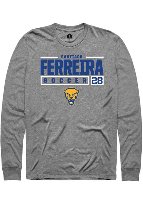 Santiago Ferreira Rally Mens Graphite Pitt Panthers NIL Stacked Box Tee