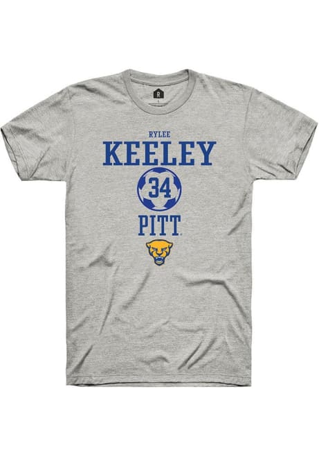 Rylee Keeley Ash Pitt Panthers NIL Sport Icon Short Sleeve T Shirt