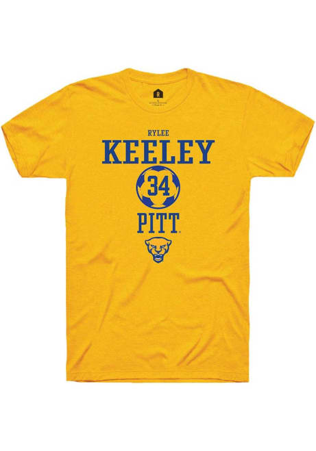 Rylee Keeley Gold Pitt Panthers NIL Sport Icon Short Sleeve T Shirt