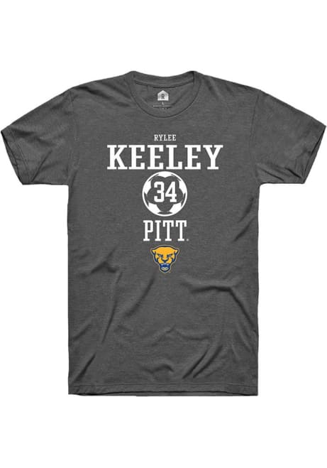 Rylee Keeley Dark Grey Pitt Panthers NIL Sport Icon Short Sleeve T Shirt