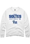 Main image for Sandra Soltes  Rally Pitt Panthers Mens White NIL Stacked Box Long Sleeve Crew Sweatshirt