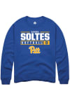 Main image for Sandra Soltes  Rally Pitt Panthers Mens Blue NIL Stacked Box Long Sleeve Crew Sweatshirt