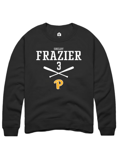 Shelby Frazier Rally Mens Black Pitt Panthers NIL Sport Icon Crew Sweatshirt