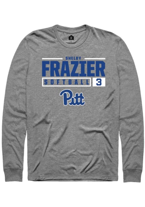 Shelby Frazier Rally Mens Graphite Pitt Panthers NIL Stacked Box Tee