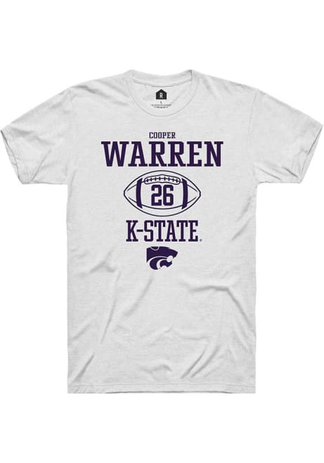 Cooper Warren White K-State Wildcats NIL Sport Icon Short Sleeve T Shirt