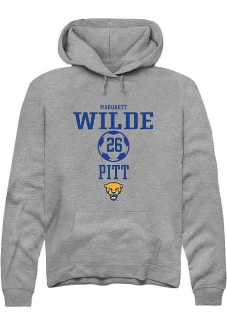 Margaret Wilde Rally Mens Graphite Pitt Panthers NIL Sport Icon Hooded Sweatshirt