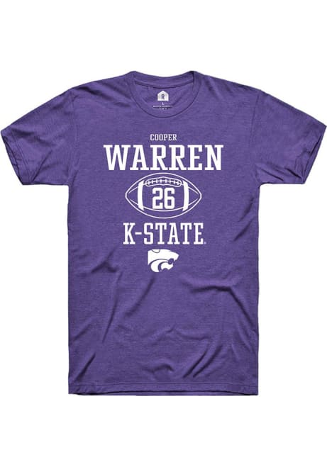 Cooper Warren Purple K-State Wildcats NIL Sport Icon Short Sleeve T Shirt