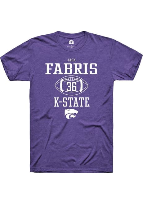 Jack Fabris Purple K-State Wildcats NIL Sport Icon Short Sleeve T Shirt