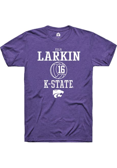 Ella  Larkin Purple K-State Wildcats NIL Sport Icon Short Sleeve T Shirt