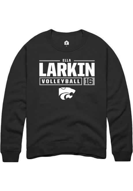 Ella  Larkin Rally Mens  K-State Wildcats NIL Stacked Box Crew Sweatshirt