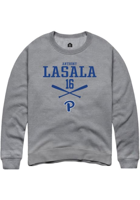 Anthony LaSala Rally Mens Graphite Pitt Panthers NIL Sport Icon Crew Sweatshirt