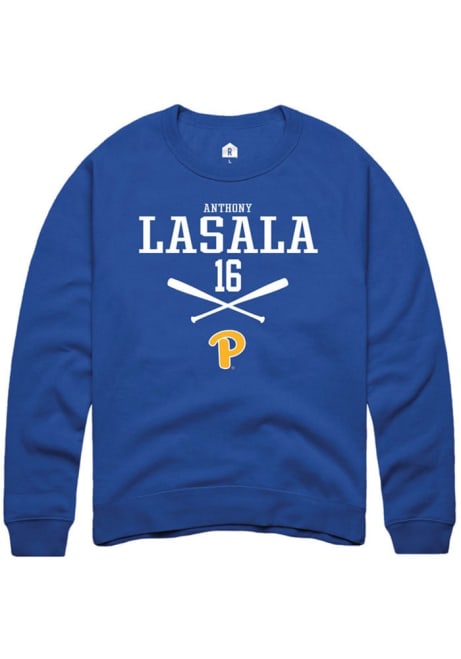 Anthony LaSala Rally Mens Blue Pitt Panthers NIL Sport Icon Crew Sweatshirt