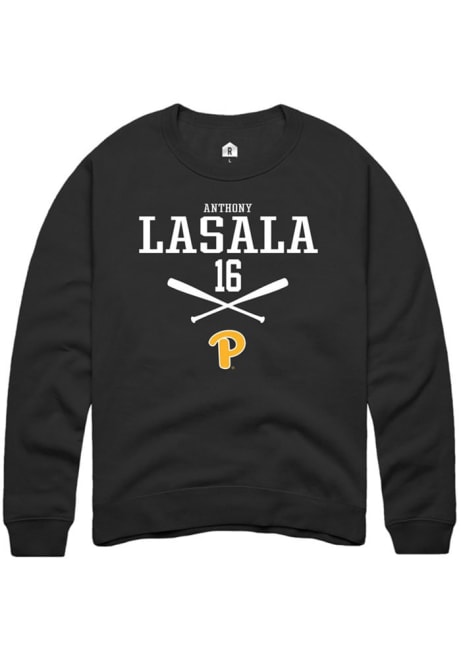 Anthony LaSala Rally Mens Black Pitt Panthers NIL Sport Icon Crew Sweatshirt