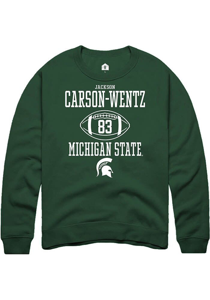 Jackson Carson-Wentz Rally Mens Green Michigan State Spartans NIL Sport  Icon Crew Sweatshirt