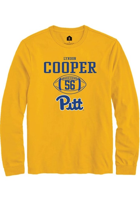 Lyndon Cooper Rally Mens Gold Pitt Panthers NIL Sport Icon Tee