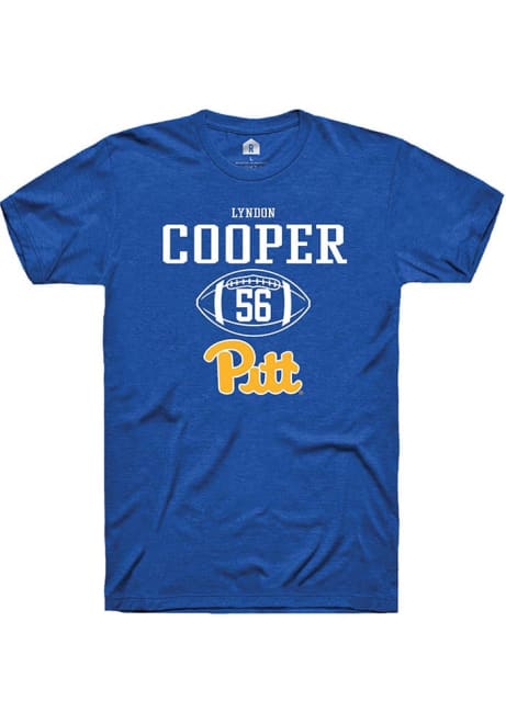 Lyndon Cooper Blue Pitt Panthers NIL Sport Icon Short Sleeve T Shirt