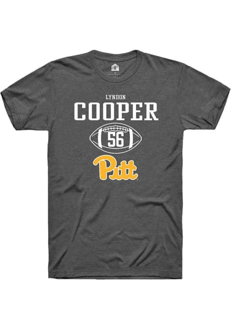 Lyndon Cooper Dark Grey Pitt Panthers NIL Sport Icon Short Sleeve T Shirt