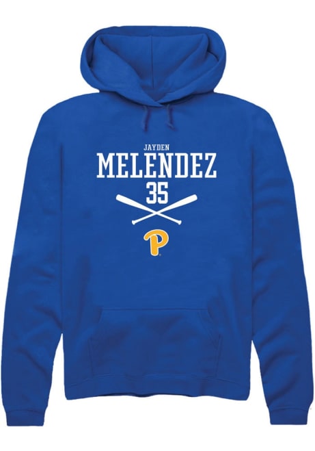 Jayden Melendez Rally Mens Blue Pitt Panthers NIL Sport Icon Hooded Sweatshirt