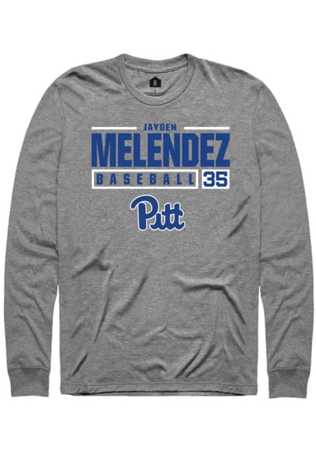 Jayden Melendez Rally Mens Graphite Pitt Panthers NIL Stacked Box Tee