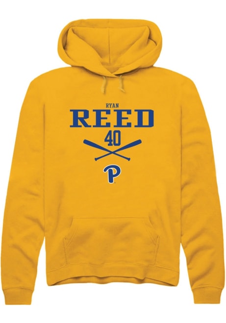 Ryan Reed Rally Mens Gold Pitt Panthers NIL Sport Icon Hooded Sweatshirt