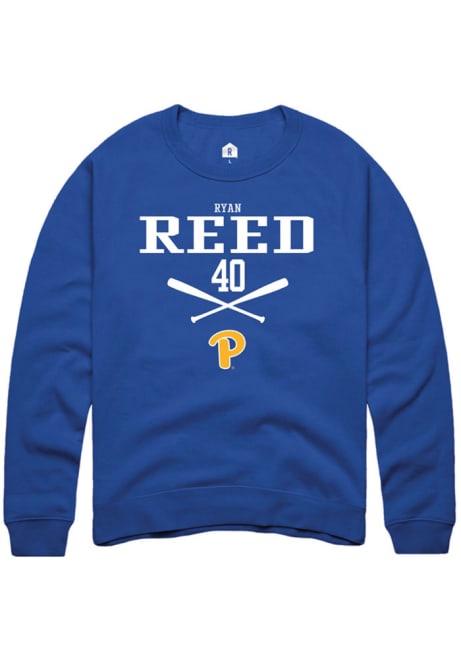 Ryan Reed Rally Mens Blue Pitt Panthers NIL Sport Icon Crew Sweatshirt