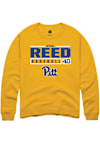 Main image for Ryan Reed Rally Mens Gold Pitt Panthers NIL Stacked Box Crew Sweatshirt