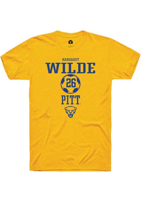 Margaret Wilde Gold Pitt Panthers NIL Sport Icon Short Sleeve T Shirt