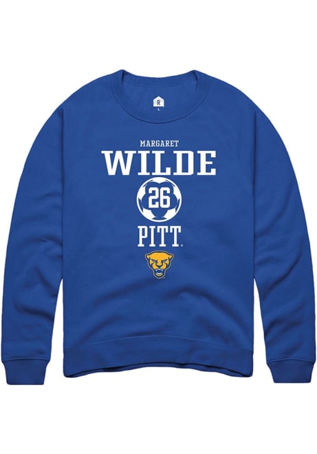 Margaret Wilde Rally Mens Blue Pitt Panthers NIL Sport Icon Crew Sweatshirt