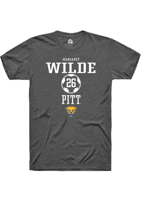 Margaret Wilde Dark Grey Pitt Panthers NIL Sport Icon Short Sleeve T Shirt