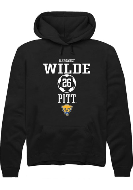 Margaret Wilde Rally Mens Black Pitt Panthers NIL Sport Icon Hooded Sweatshirt