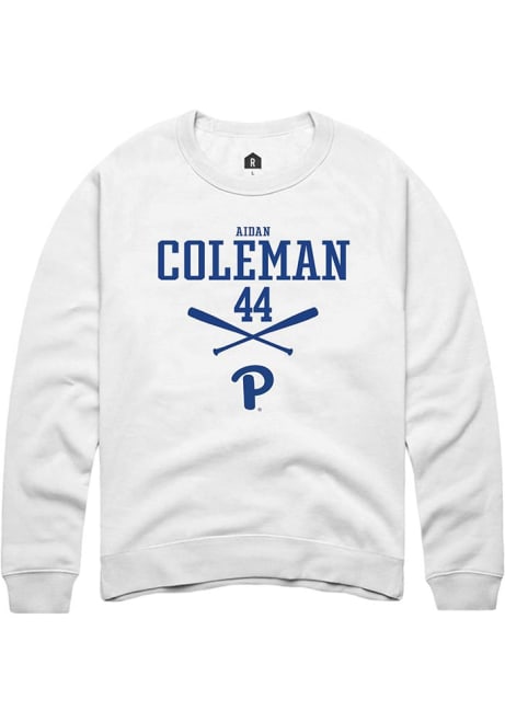 Aidan Coleman Rally Mens White Pitt Panthers NIL Sport Icon Crew Sweatshirt