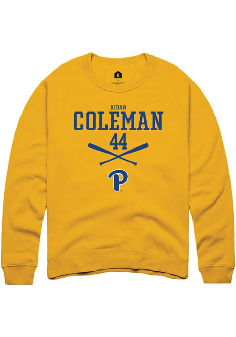 Aidan Coleman Rally Mens Gold Pitt Panthers NIL Sport Icon Crew Sweatshirt