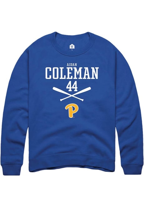 Aidan Coleman Rally Mens Blue Pitt Panthers NIL Sport Icon Crew Sweatshirt