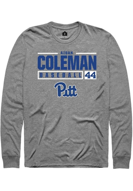 Aidan Coleman Rally Mens Graphite Pitt Panthers NIL Stacked Box Tee