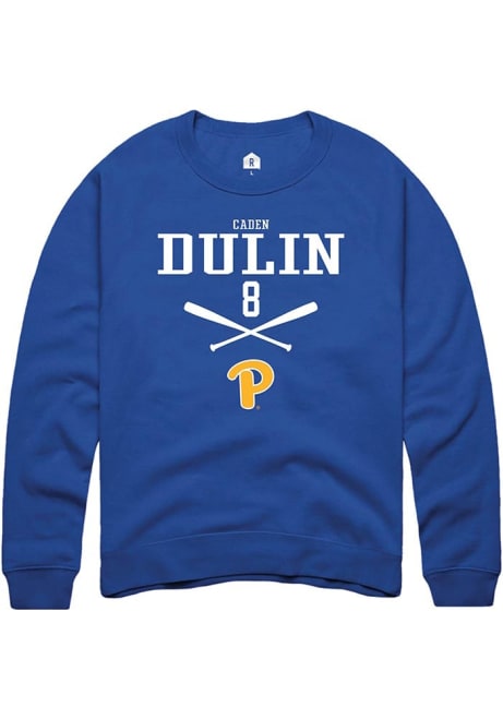 Caden Dulin Rally Mens Blue Pitt Panthers NIL Sport Icon Crew Sweatshirt