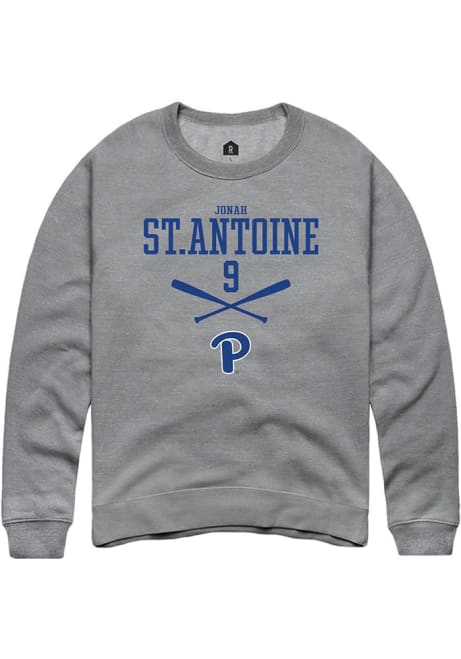 Jonah St.antoine Rally Mens Graphite Pitt Panthers NIL Sport Icon Crew Sweatshirt