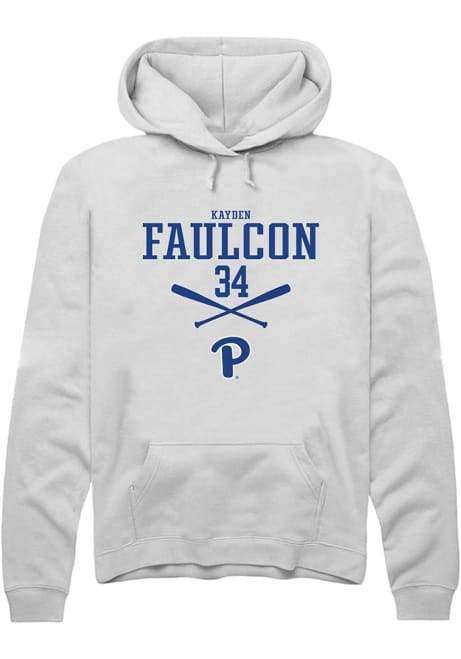 Kayden Faulcon Rally Mens White Pitt Panthers NIL Sport Icon Hooded Sweatshirt