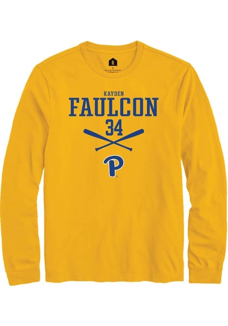 Kayden Faulcon Rally Mens Gold Pitt Panthers NIL Sport Icon Tee