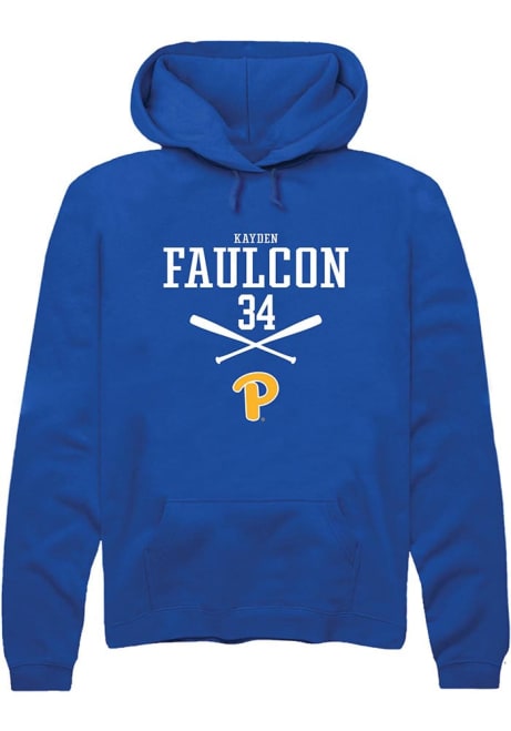 Kayden Faulcon Rally Mens Blue Pitt Panthers NIL Sport Icon Hooded Sweatshirt