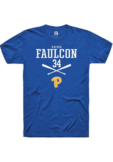 Kayden Faulcon Blue Pitt Panthers NIL Sport Icon Short Sleeve T Shirt