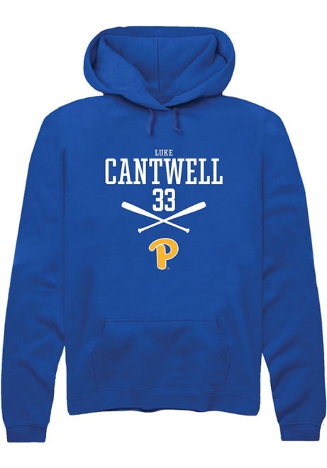 Luke Cantwell Rally Mens Blue Pitt Panthers NIL Sport Icon Hooded Sweatshirt