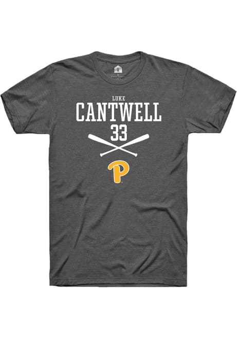 Luke Cantwell Dark Grey Pitt Panthers NIL Sport Icon Short Sleeve T Shirt