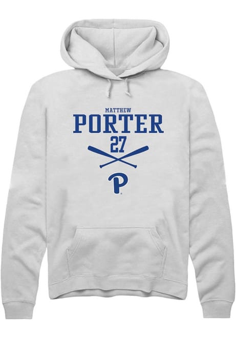 Matthew Porter Rally Mens White Pitt Panthers NIL Sport Icon Hooded Sweatshirt